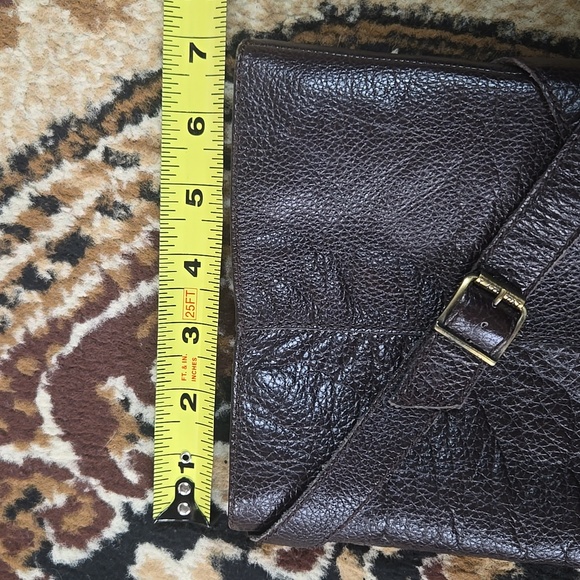 Ralph Lauren Tall Brown Leather Riding Boots Straps Harness Buckle Boho Fall Y2K - Picture 11 of 16